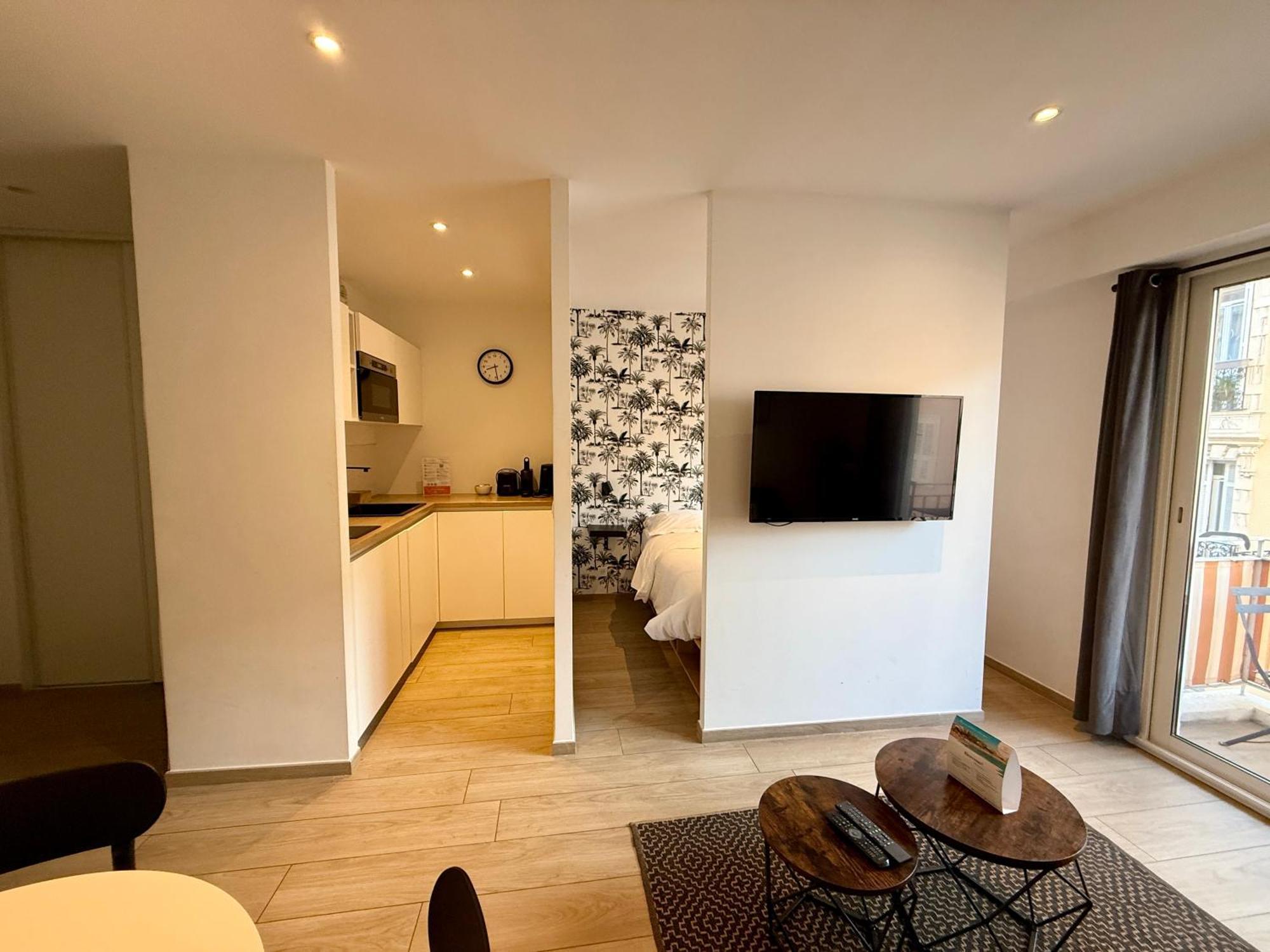 C001-Beau Studio Neuf Situe Au Centre Cannes Exterior foto